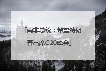 南非总统：希望特朗普出席G20峰会
