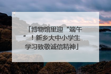 博物馆里迎“端午”！新乡大中小学生学习致敬诚信精神