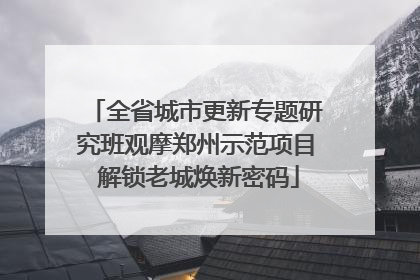 全省城市更新专题研究班观摩郑州示范项目 解锁老城焕新密码