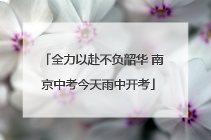 全力以赴不负韶华 南京中考今天雨中开考