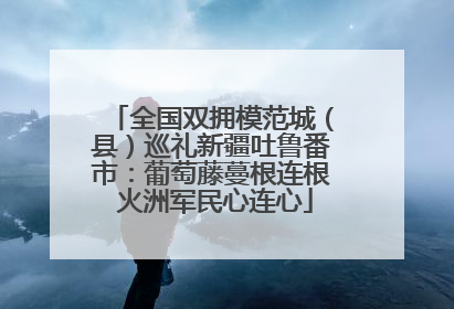 全国双拥模范城（县）巡礼新疆吐鲁番市：葡萄藤蔓根连根 火洲军民心连心