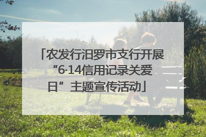 农发行汨罗市支行开展“6·14信用记录关爱日”主题宣传活动