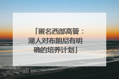 匿名西部高管：湖人对布朗尼有明确的培养计划
