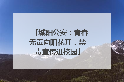 城阳公安：青春无毒向阳花开，禁毒宣传进校园
