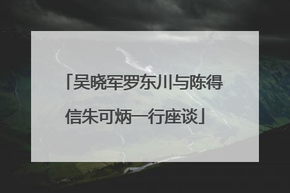 吴晓军罗东川与陈得信朱可炳一行座谈