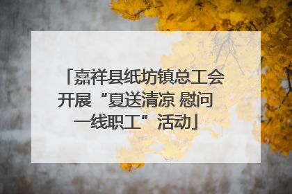 嘉祥县纸坊镇总工会开展“夏送清凉 慰问一线职工”活动