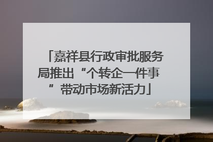 嘉祥县行政审批服务局推出“个转企一件事”带动市场新活力