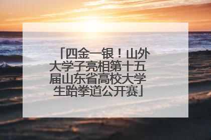 四金一银！山外大学子亮相第十五届山东省高校大学生跆拳道公开赛