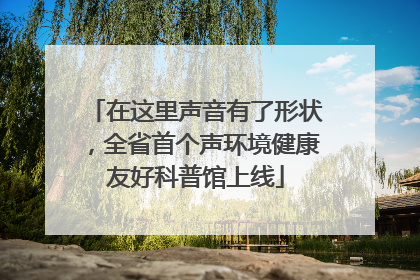 在这里声音有了形状，全省首个声环境健康友好科普馆上线