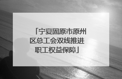宁夏固原市原州区总工会双线推进职工权益保障