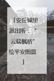安丘城里派出所：“云端枫桥”绘平安图景