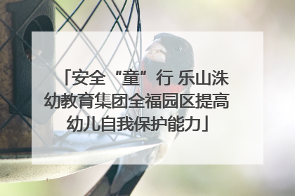 安全“童”行 乐山洙幼教育集团全福园区提高幼儿自我保护能力