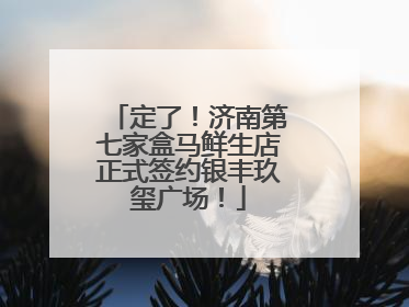 定了！济南第七家盒马鲜生店正式签约银丰玖玺广场！