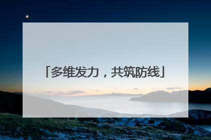 多维发力，共筑防线
