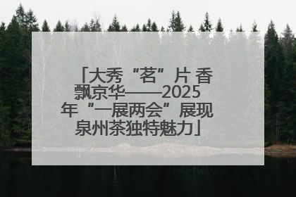 大秀“茗”片 香飘京华——2025年“一展两会”展现泉州茶独特魅力