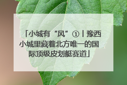 小城有“风”①丨豫西小城里藏着北方唯一的国际顶级皮划艇赛道