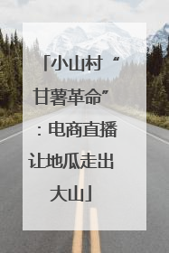 小山村“甘薯革命”：电商直播让地瓜走出大山