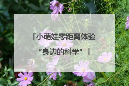 小萌娃零距离体验“身边的科学”
