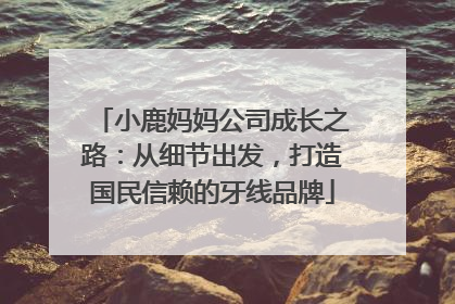 小鹿妈妈公司成长之路：从细节出发，打造国民信赖的牙线品牌