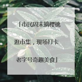 市民周末摘樱桃逛市集，现场打卡老字号奇趣美食