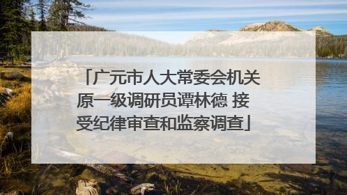 广元市人大常委会机关原一级调研员谭林德 接受纪律审查和监察调查