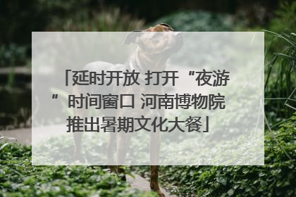 延时开放 打开“夜游”时间窗口 河南博物院推出暑期文化大餐