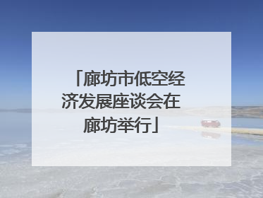 廊坊市低空经济发展座谈会在廊坊举行