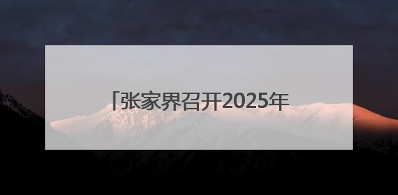 张家界召开2025年市总河长、市林长会议