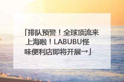 排队预警！全球顶流来上海啦！LABUBU怪味便利店即将开展→