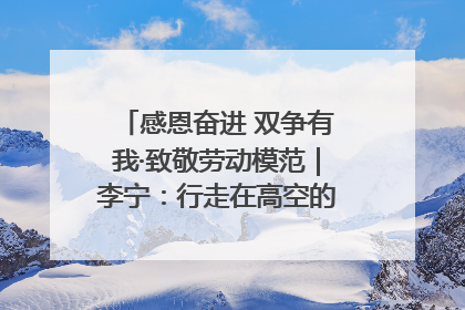 感恩奋进 双争有我·致敬劳动模范｜李宁：行走在高空的“电网卫士”