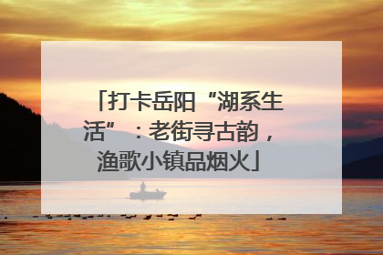 打卡岳阳“湖系生活”：老街寻古韵，渔歌小镇品烟火
