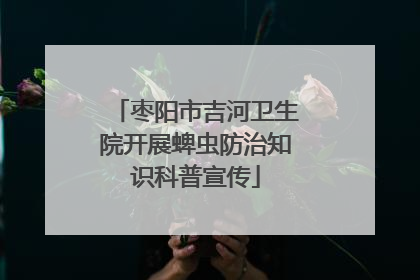 枣阳市吉河卫生院开展蜱虫防治知识科普宣传