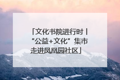 文化书院进行时丨“公益+文化”集市走进凤凰园社区