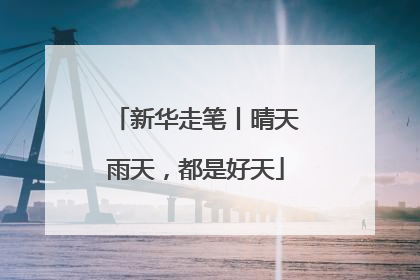 新华走笔丨晴天雨天，都是好天