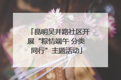 昆明吴井路社区开展“粽情端午 分类同行”主题活动
