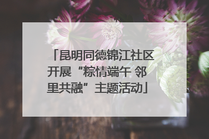 昆明同德锦江社区开展“粽情端午 邻里共融”主题活动