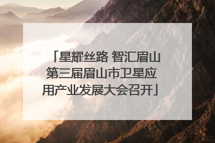 星耀丝路 智汇眉山 第三届眉山市卫星应用产业发展大会召开