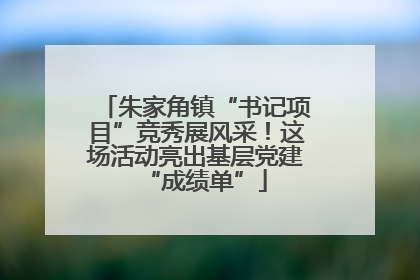 朱家角镇“书记项目”竞秀展风采！这场活动亮出基层党建“成绩单”