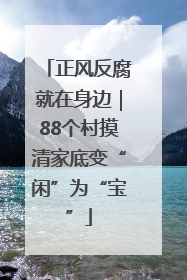 正风反腐就在身边｜88个村摸清家底变“闲”为“宝”