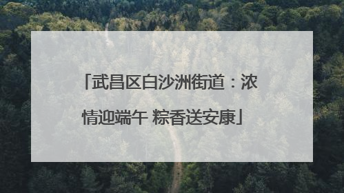 武昌区白沙洲街道：浓情迎端午 粽香送安康