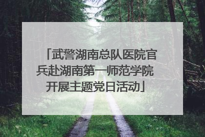 武警湖南总队医院官兵赴湖南第一师范学院开展主题党日活动