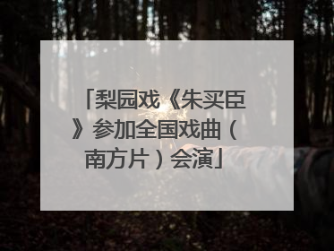 梨园戏《朱买臣》参加全国戏曲（南方片）会演