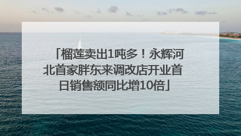 榴莲卖出1吨多！永辉河北首家胖东来调改店开业首日销售额同比增10倍