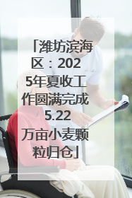 潍坊滨海区：2025年夏收工作圆满完成 5.22万亩小麦颗粒归仓