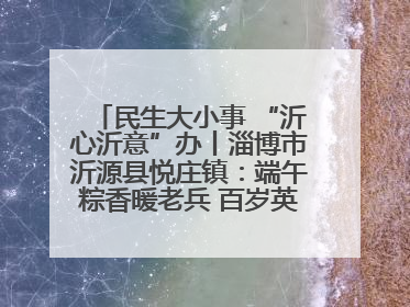 民生大小事 “沂心沂意”办丨淄博市沂源县悦庄镇：端午粽香暖老兵 百岁英雄述峥嵘