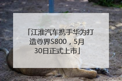 江淮汽车携手华为打造尊界S800，5月30日正式上市