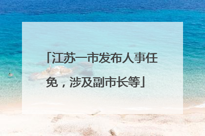 江苏一市发布人事任免，涉及副市长等