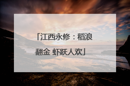 江西永修：稻浪翻金 虾跃人欢