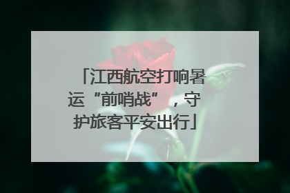 江西航空打响暑运“前哨战”，守护旅客平安出行
