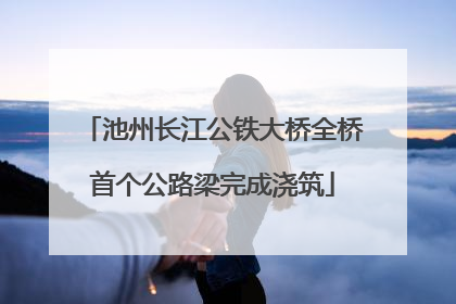 池州长江公铁大桥全桥首个公路梁完成浇筑